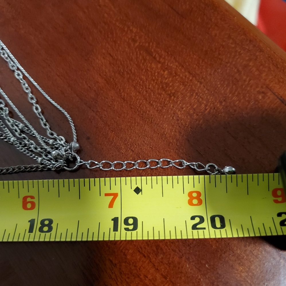 Statement Set Multi-Layer Necklace And Earrings - image 4